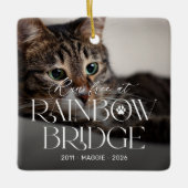 Regenboogbrug Kat Herdenkings Kerst Ornament (Voorkant)