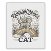 Regenboogbrug Kat Kat Herdenking Regenboogbrug Vin Sticker (Voorkant)