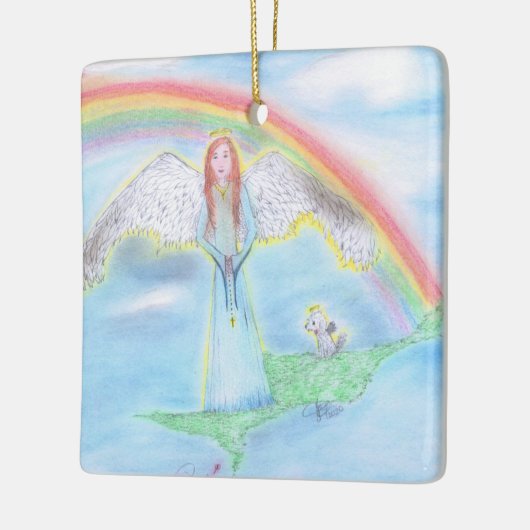 Regenboogbrug  keramisch ornament (Links)