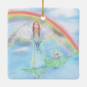 Regenboogbrug  keramisch ornament (Achterkant)