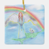 Regenboogbrug  keramisch ornament (Voorkant)