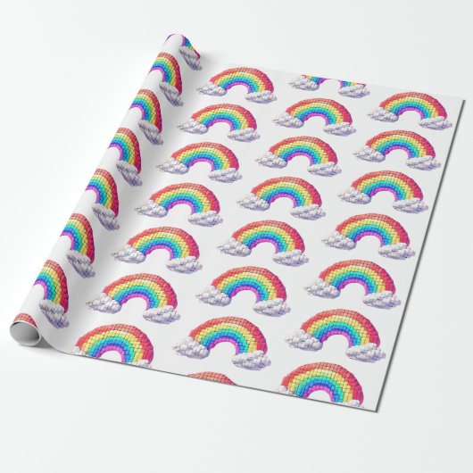 Regenboogbrug naar dromen cadeaupapier (Uitgerold)
