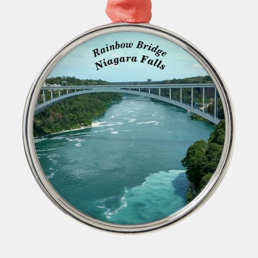 Regenboogbrug, Niagara Herfsten Metalen Ornament (Voorkant)
