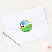 Regenboogbrug Ronde Sticker (Envelop)