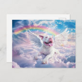Regenboogbrug, Witte Hond in de Hemel Briefkaart (Voorkant / Achterkant)