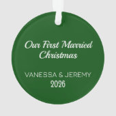 Regenboogbruid en bruidegom Eerste Kerstmis Ornament (achterkant)