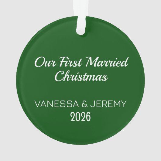 Regenboogbruid en bruidegom Eerste Kerstmis Ornament (achterkant)