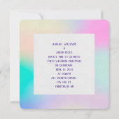 regenboogbruiloft floral love text op white kaart (Achterkant)