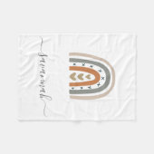 Regenboogbruin beige grijs witteboomkwekerij schat fleece deken (Voorkant (Horizontaal))