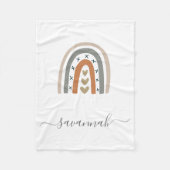 Regenboogbruin beige grijs witteboomkwekerij schat fleece deken (Voorkant)