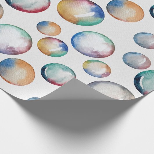 Regenboogbubels Cadeaupapier (Hoek)