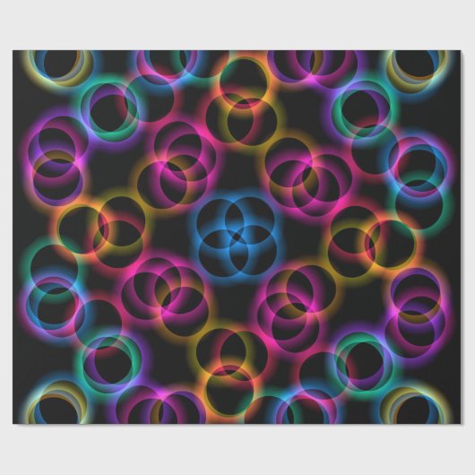 Regenboogbubels Cadeaupapier (Vlak)