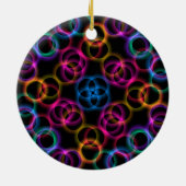 Regenboogbubels Keramisch Ornament (Achterkant)