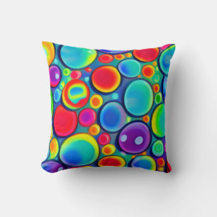 Regenboogbubels Kussen