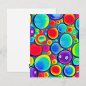 Regenboogbubels Notitiekaartje (Voorkant / Achterkant)