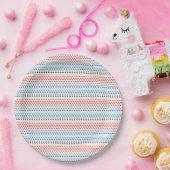 Regenboogbubels Papieren Bordje (Feest)