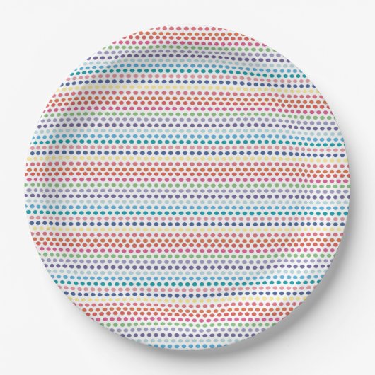 Regenboogbubels Papieren Bordje (Voorkant)