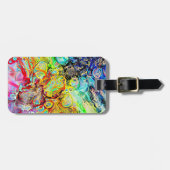 Regenboogbundels in Bagagelabel met alcoholinkt (Voorkant horizontaal)