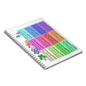 Regenboogbundels vermenigvuldigingstabel notitieboek (Rechterzijde)