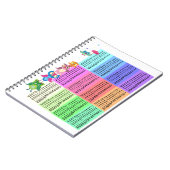 Regenboogbundels vermenigvuldigingstabel notitieboek (Linkerzijde)
