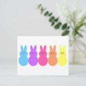 Regenboogbunnies Briefkaart (Staand voorkant)