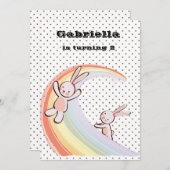 Regenboogbunnies Kaart (Voorkant / Achterkant)