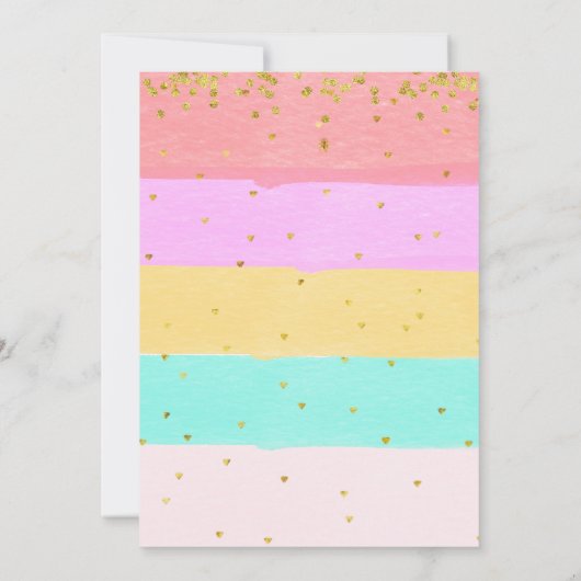 RegenboogCake | 15e uitnodiging (Achterkant)