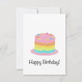 RegenboogCake Birthday Kaart