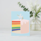 Regenboogcake Briefkaart (Staand voorkant)