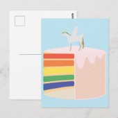 Regenboogcake Briefkaart (Voorkant / Achterkant)
