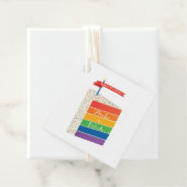 Regenboogcake Happy Verjaardag Wens Een Wens Cadea Bedankjes Labels (In situ)