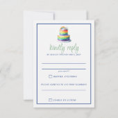 RegenboogCake RSVP Kaartje (Voorkant)