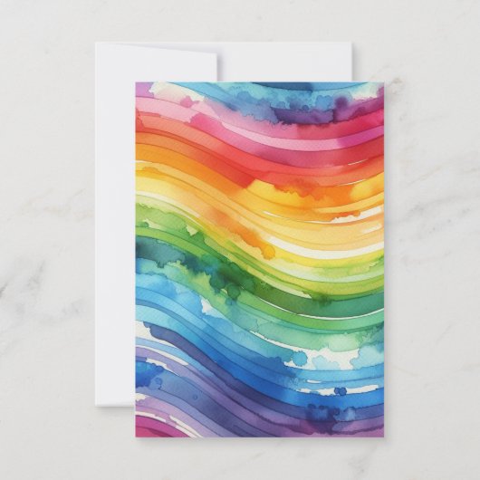 RegenboogCake RSVP Kaartje (Achterkant)