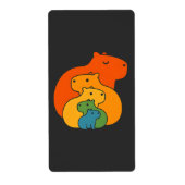 Regenboogcapibara's Etiket (Voorkant)