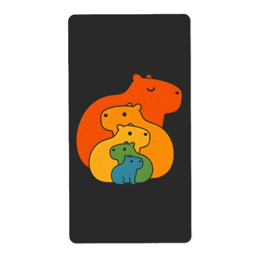 Regenboogcapibara's Etiket (Voorkant)