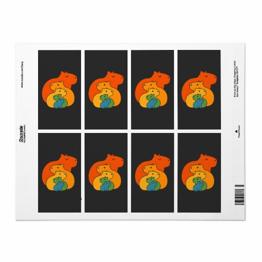 Regenboogcapibara's Etiket (Full Sheet)