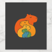 Regenboogcapibara's Wijn Etiket (Enkel label)