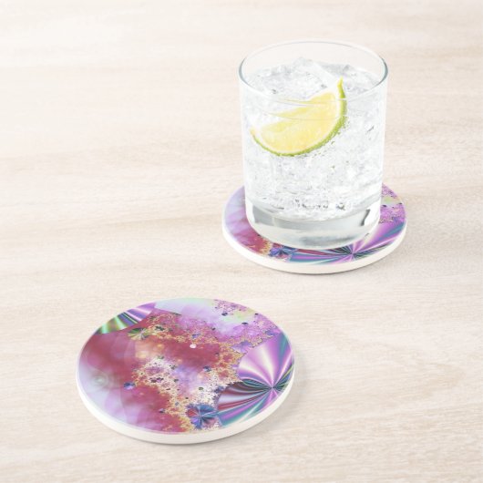 Regenboogcd's Zandsteen Onderzetter (Zijkant)