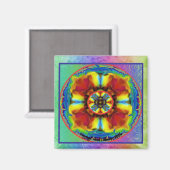 regenboogchakramandala2 magneet (Voorkant / Achterkant)