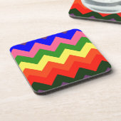 regenboogchevron bier onderzetter (Linkerzijde)