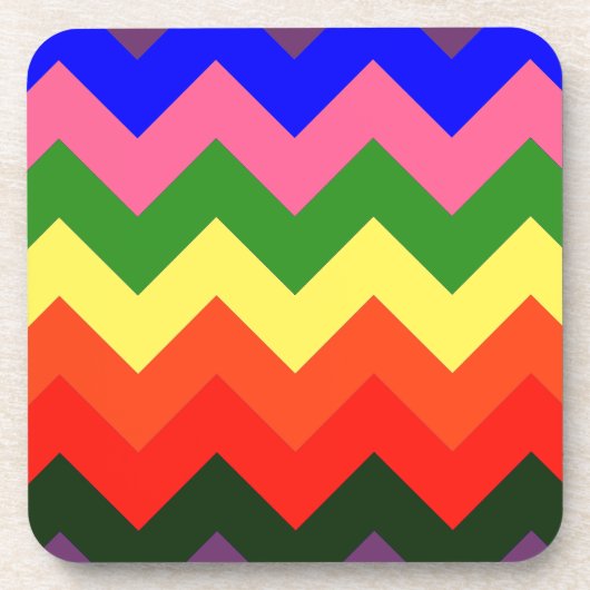 regenboogchevron bier onderzetter (Voorkant)