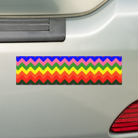regenboogchevron bumpersticker (Op auto)
