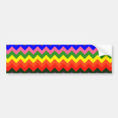 regenboogchevron bumpersticker (Voorkant)