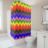 regenboogchevron douchegordijn (In situ)