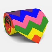 regenboogchevron stropdas (Opgerold)