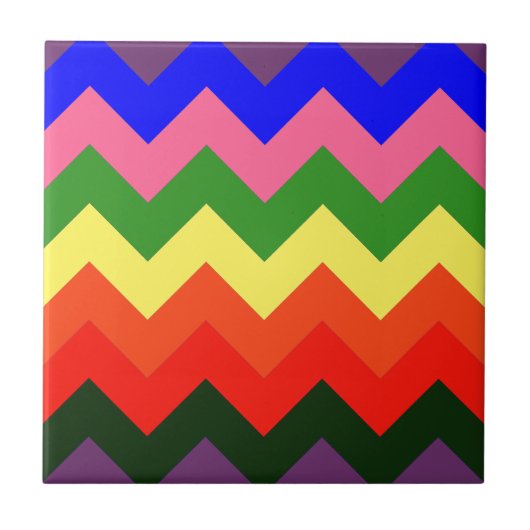 regenboogchevron tegeltje (Voorkant)