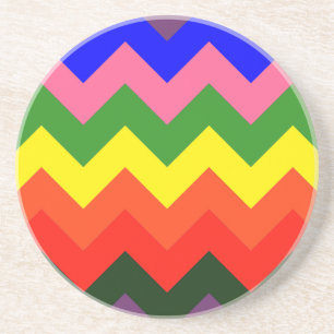 regenboogchevron zandsteen onderzetter
