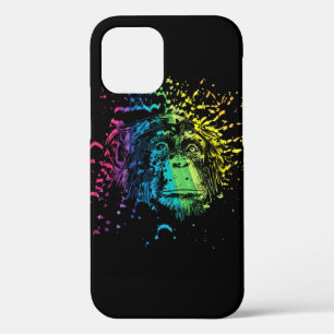 Regenboogchimpansee op Black Hoesje-Mate iPhone Ca Case-Mate iPhone Case