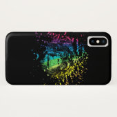 Regenboogchimpansee op zwarte tonijn Case-Mate iPhone case (Achterkant (horizontaal))