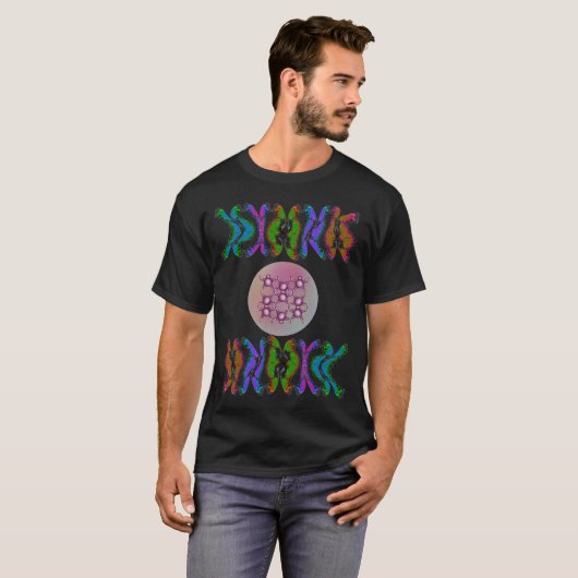 Regenboogchromosoom & moleculaire rooster kunst we t-shirt (Voorkant volledig)